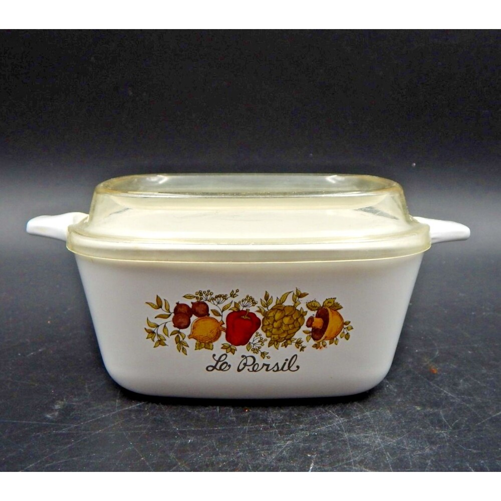 Corning Ware P-43-B Casserole Dish Spice Of Life Plastic Lid 700 ML Le Persil D